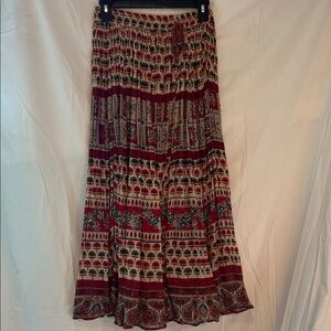 Elegant Multicolor Maxi Skirt